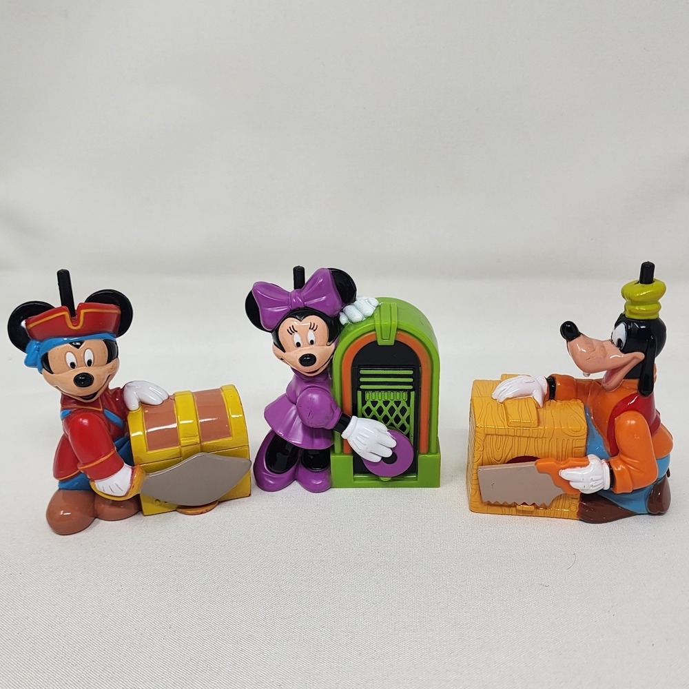 Vintage Disney Mickey Mouse Gumball Dispensers Lot Of 3